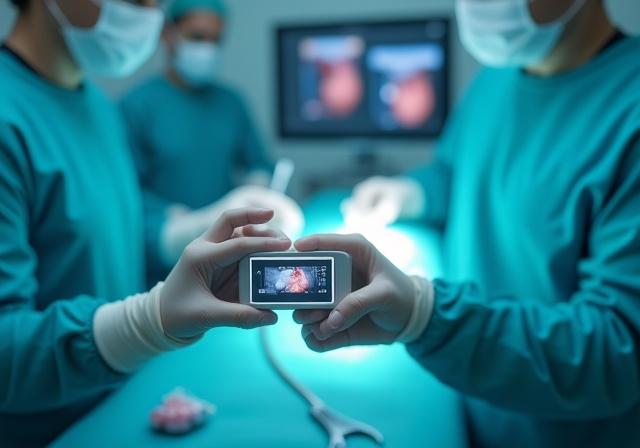 A medical professional operating a new endoscopic device in a clinical setting.